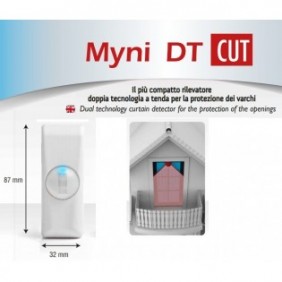 SENSORE RIVELATORE A TENDA DOPPIA TECNOLOGIA 6M EEA PROTEZIONE INFISSI MYNI DT CUT