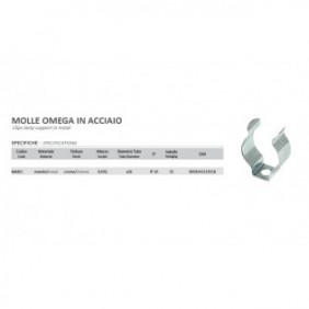 MOLLA OMEGA METALLO ACCIA DIAM. 26mm PER TUBI LUMINOSI CONFEZIONE 25 PEZZI MA801