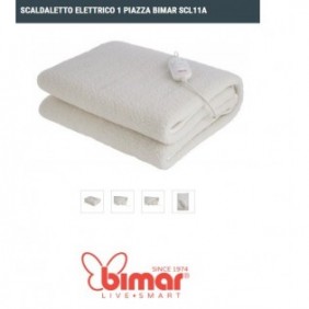 COPERTA SCALDALETTO ELETTRICO LANA SINTETICA 1 PIAZZA RISCALDANTE STUFA BIMAR SCL11