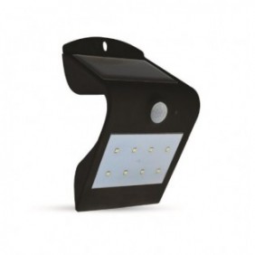 APPLIQUE LAMPADA DA MURO LED 1,5W PANNELLO SOLARE SENSORE NERA V-TAC VTAC 7097