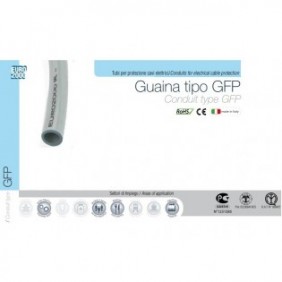 GUAINA TUBO LISCIO PVC PER ALIMENTI DIAM. 16MM GFP GRIGIO MATASSA 50M GFP216G