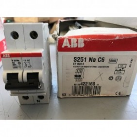 INTERRUTTORE MAGNETOTERMICO 1P+N S25 EF 070 61 NA C6 6A 6KA 2M ABB