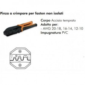 PINZA CRIMPATRICE A CRIMPARE PER FASTON NON ISOLATI 0.5-6MMQ 98-127