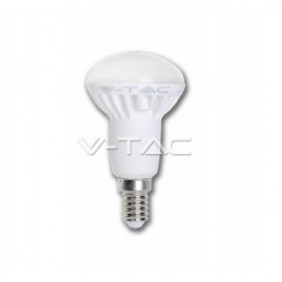 LAMPADINA LED 6W E14 R50 4500K 240V 355Lm OPALE BIANCO NATURALE V-TAC VTAC 4138