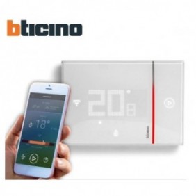 TERMOSTATO TOUCH BIANCO WI-FI DA INCASSO SMARTHER CON APP BTICINO X8000