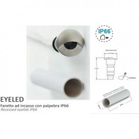 FARETTO LED INCASSO SEGNAPASSO IP66 SILVER 45° 1W 4000K LUCE NATURALE EYELED/SI/BN