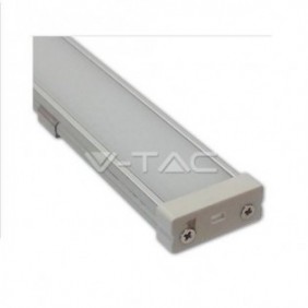 PROFILO ALLUMINIO LINEARE PER STRIP LED 1000 X 26,5 X 9mm VETRO OPACO V-TAC 9986