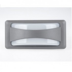 APPLIQUE LAMPADA LED DA MURO 12W WALL LIGHT ESTERNO 4000K GRIGIO VTAC V-TAC 8246