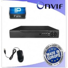 NVR VIDEOREGISTRATORE DIGITALE IP 4 CANALI 5MP HDMI 4K ONVIF H.265 CLOUD ENVIO